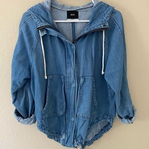 BDG denim blue jacket with hood